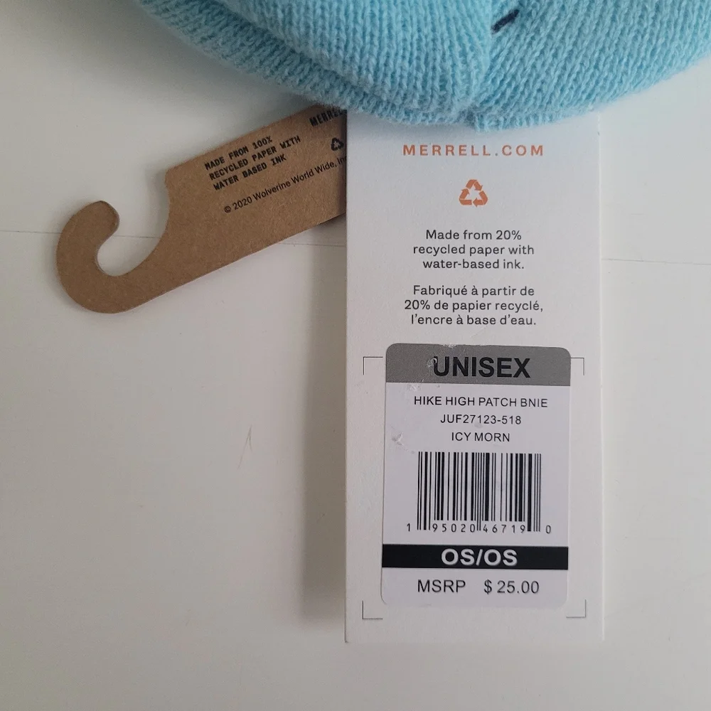 NWT Merrell Beanie Hat Blue